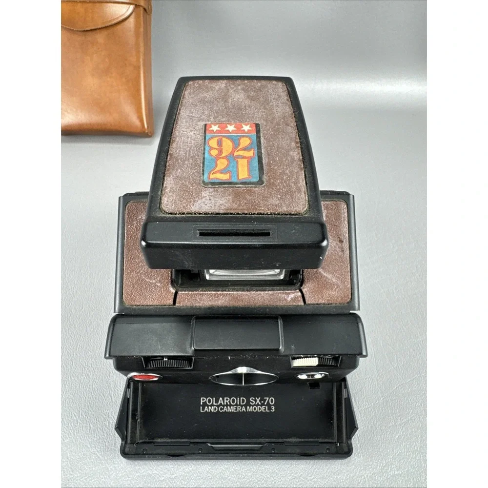 Vintage Polaroid SX-70 Land Camera Model 3 w/ Leather Case Not‎ Tested